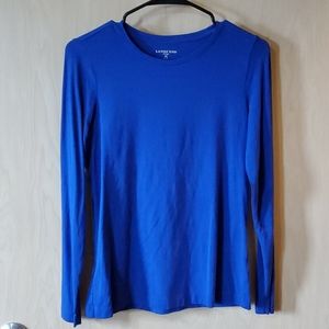 Lands' End Blue Long Sleeve T-Shirt